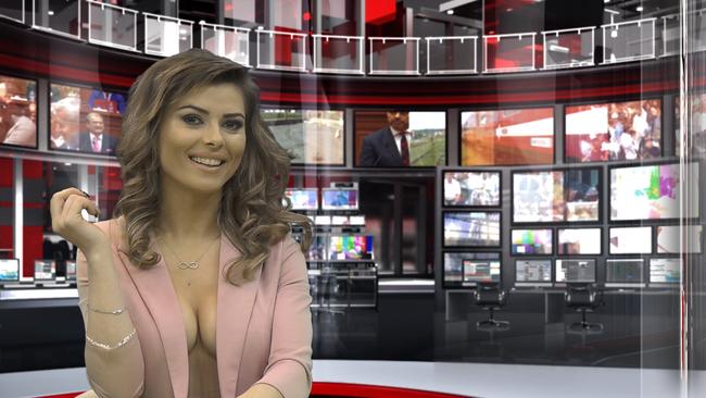 The women on Zjarr TV wear open jackets and nothing underneath.