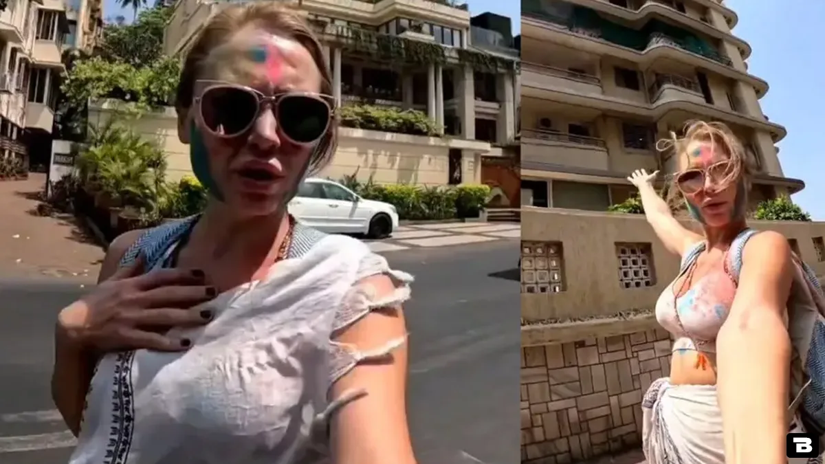 russian girl gives tour of dirty and poor india