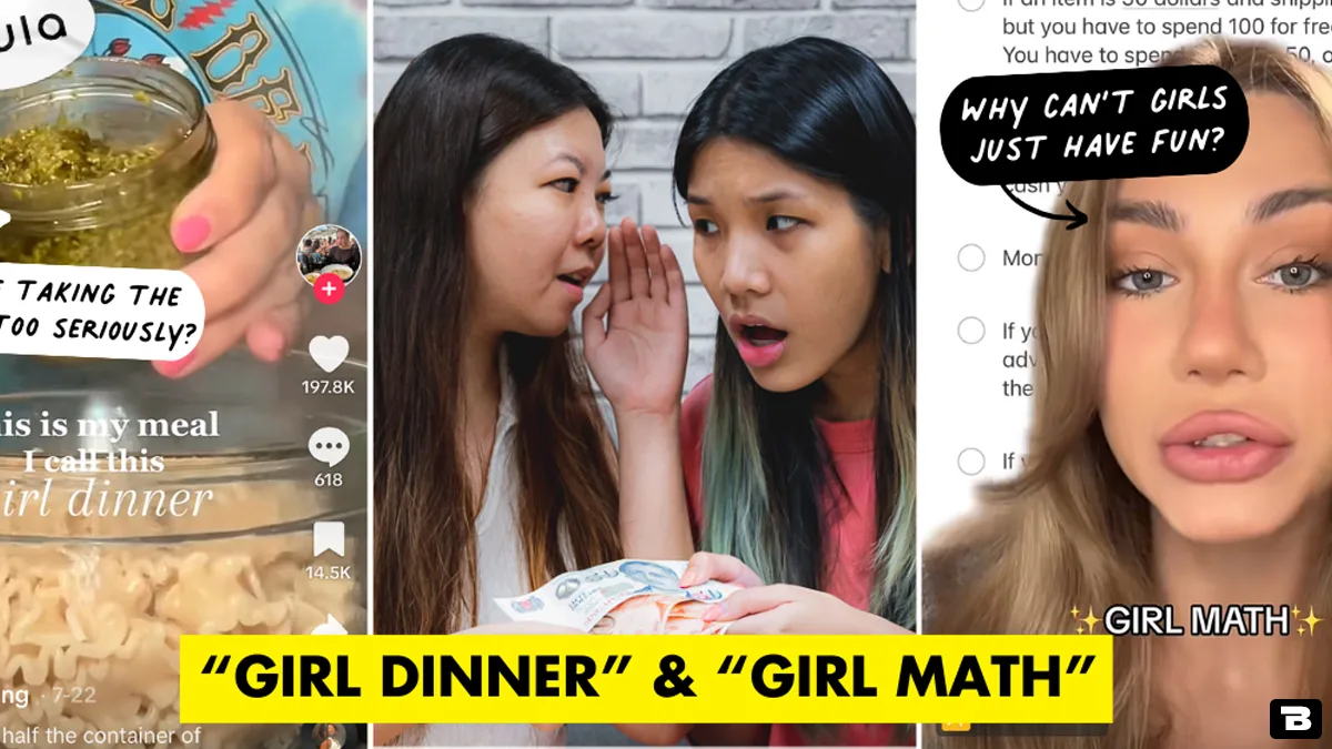 tiktok trend girl math girl dinner