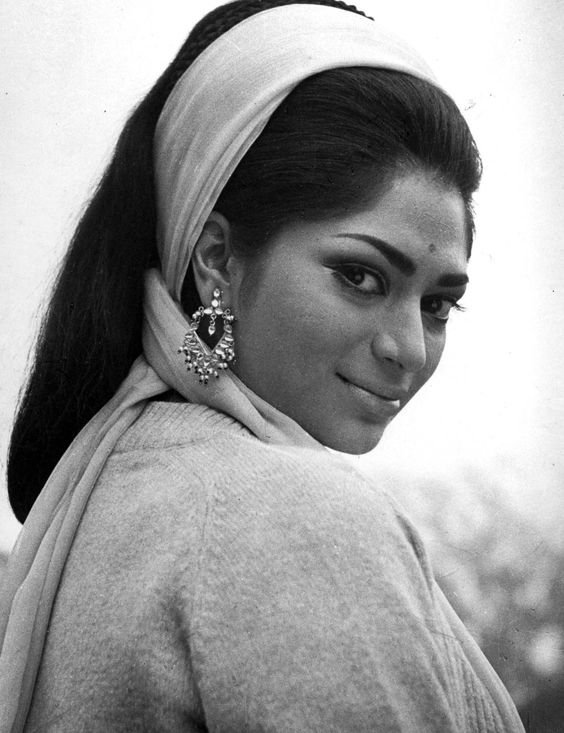 simi garewal black and white picture