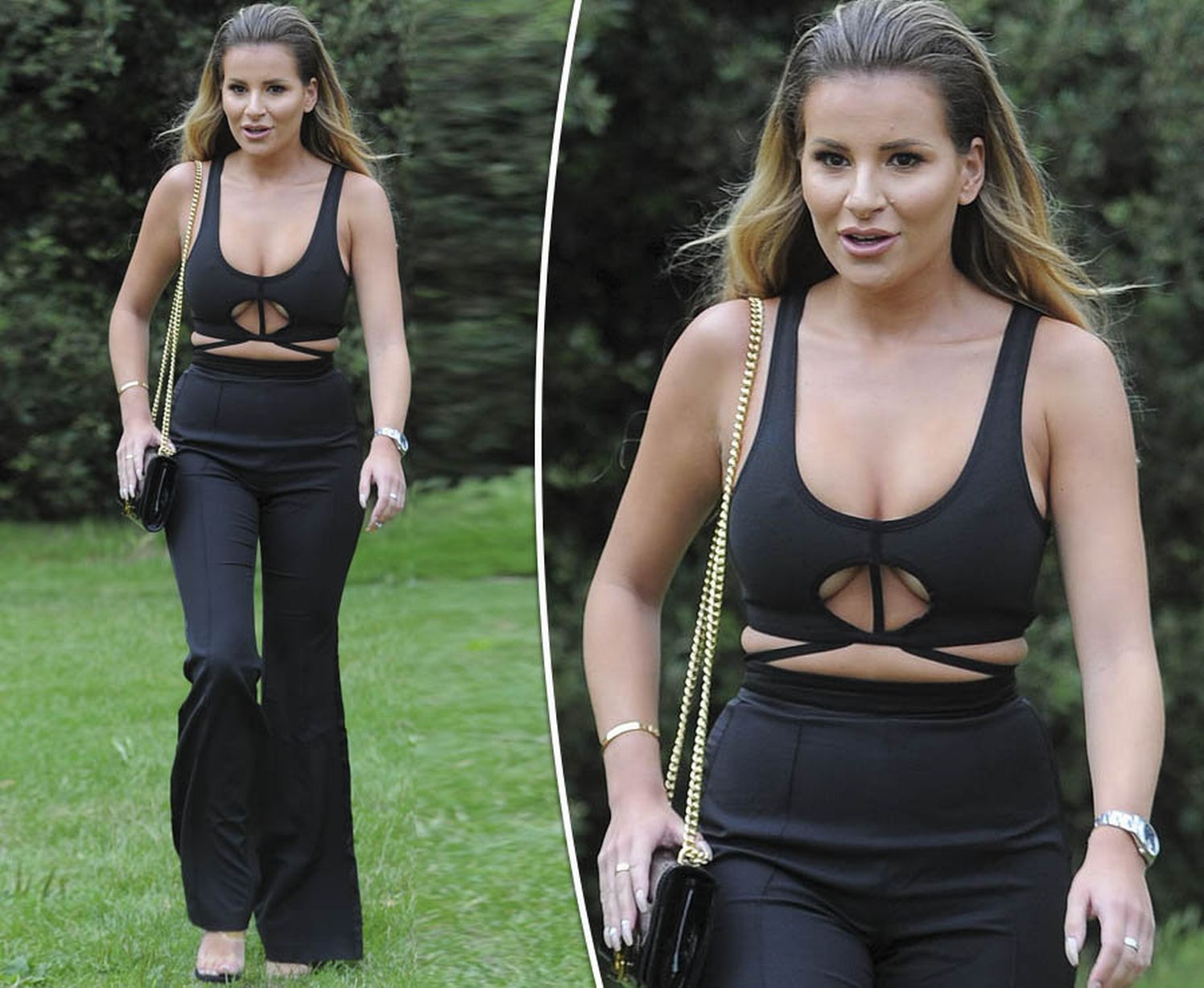 Georgia Kousoulou's cleavage collides with underboob in blisteringly hot jumpsuit