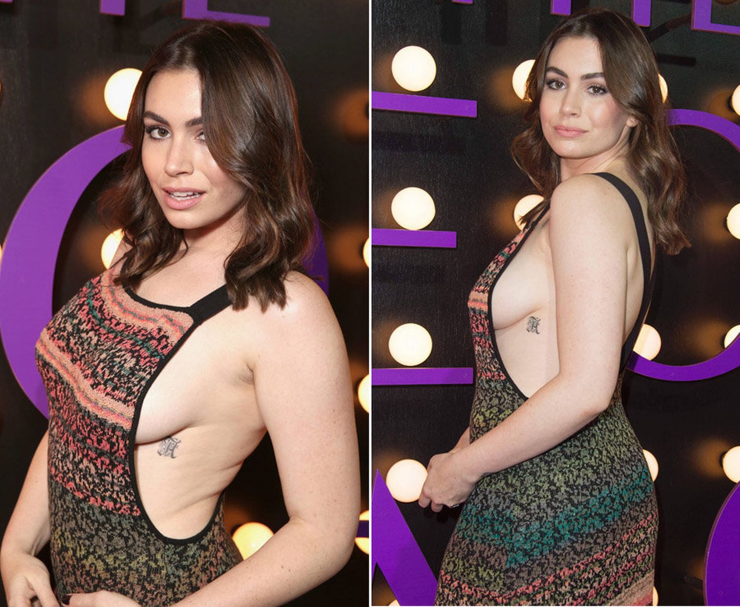 Actress Sophie Simmons flaunts her side boob