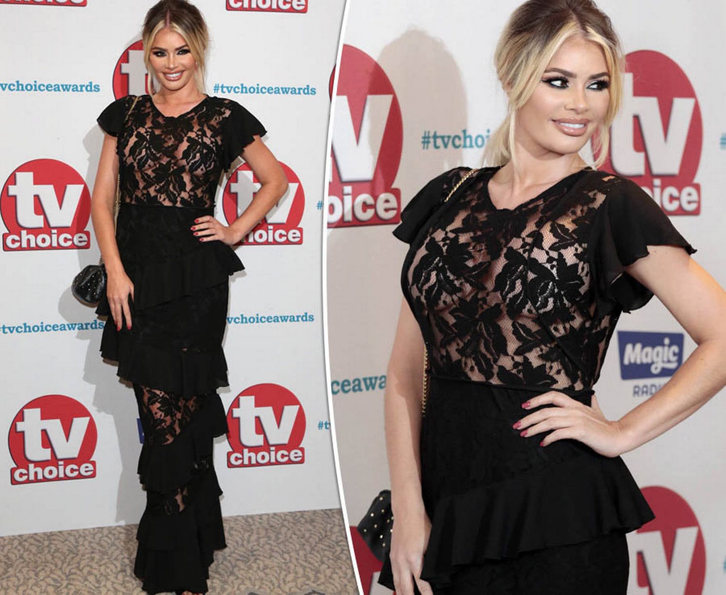 Chloe Sims unleashes nipples ditching bra in scandalous see-through dress at the TV Choice Awards