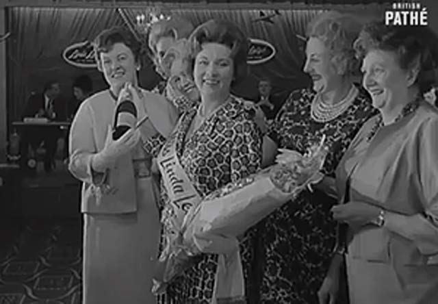 An entry from London England– The Miss Fat and Beautiful Contest, circa 1960. Photograph - TIS PATHE r Einda e