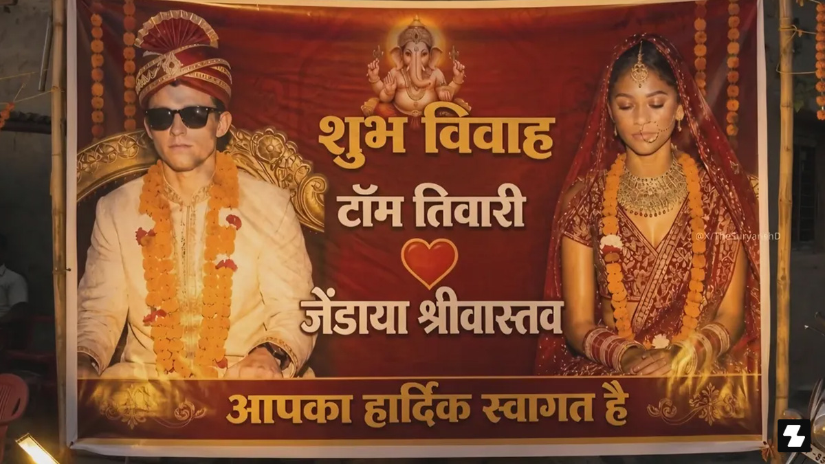 AI Imagines Spiderman’s Traditional North Indian Wedding With Zendaya